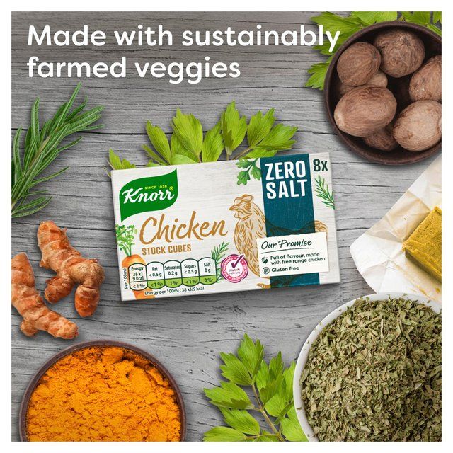 Knorr 8 Kylling Zero Salt Stock Cubes 72g