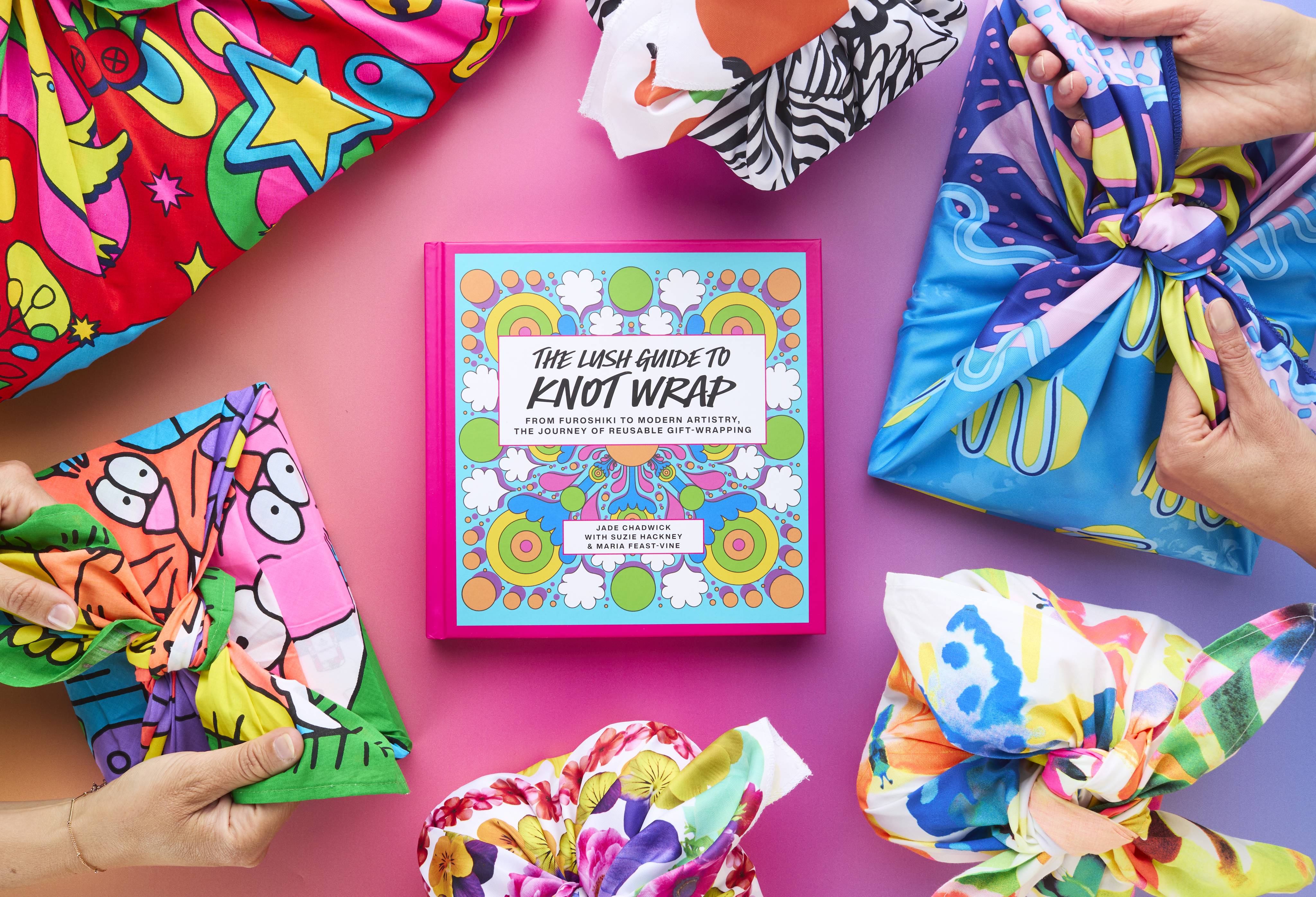 Lush Knot Wrap guide book on furoshiki gift wrapping (British brand)