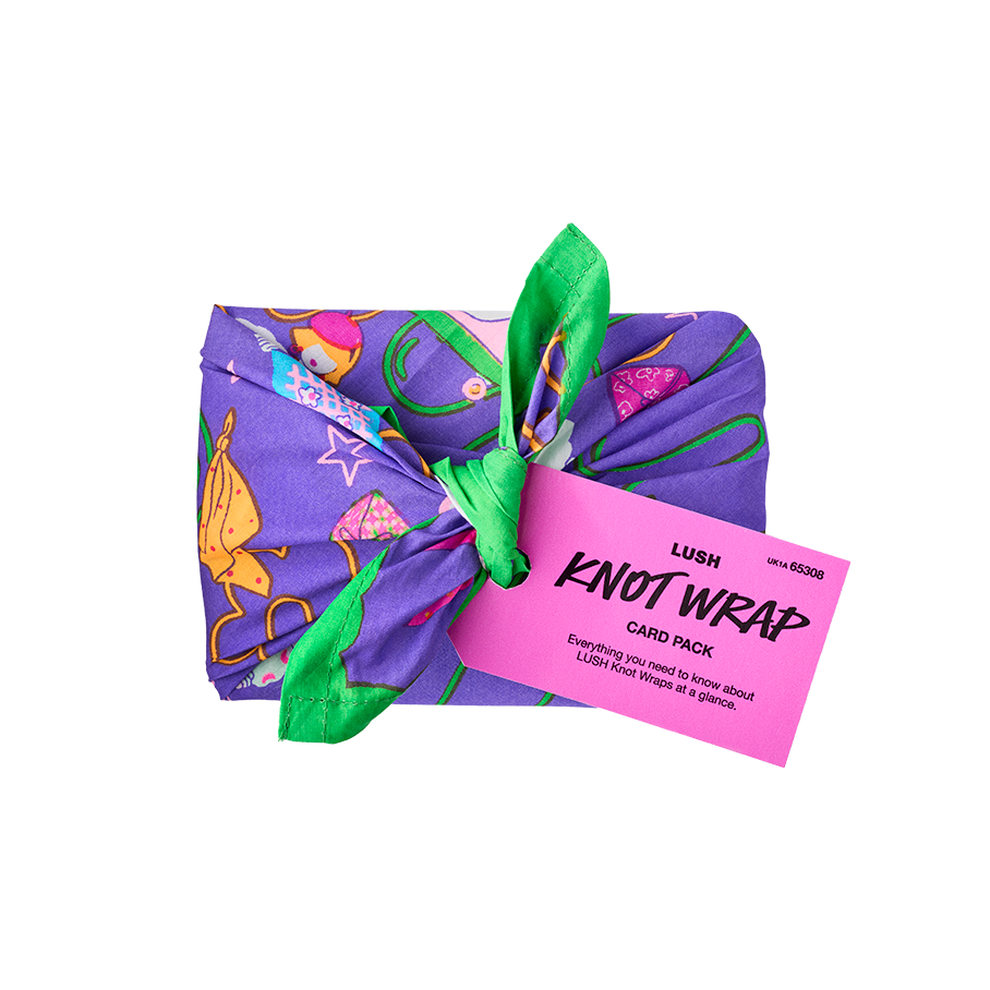 Lush Knot Wrap card pack organic cotton 35cm, imported from the UK