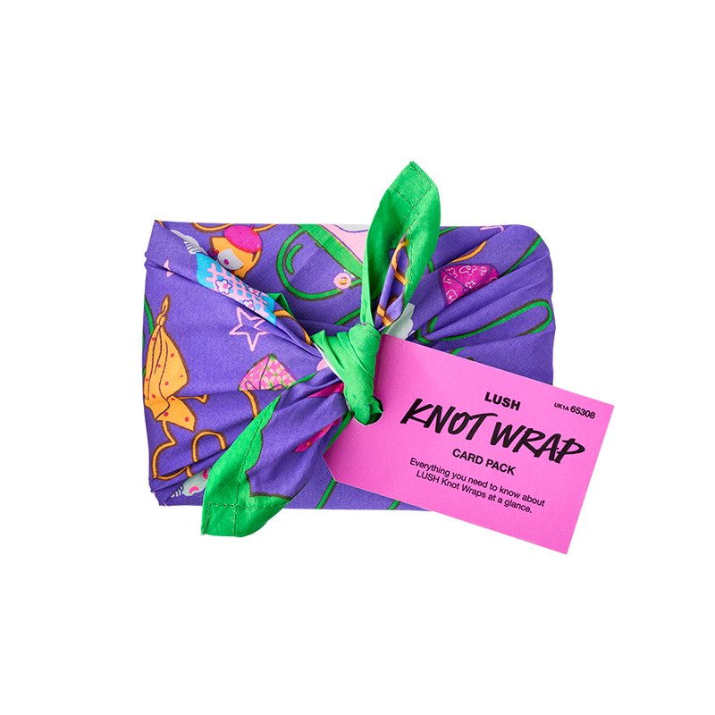 Lush Knot Wrap card pack organic cotton 35cm, imported from the UK