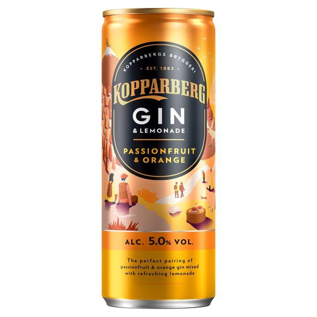 Kopparberg Passionfruit &amp;amp; Orange Gin &amp;amp; Lemonade   250ml