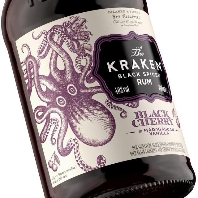 Kraken Black Cherry &amp; Madagascan Vanilje Svart Krydret Rum 70cl