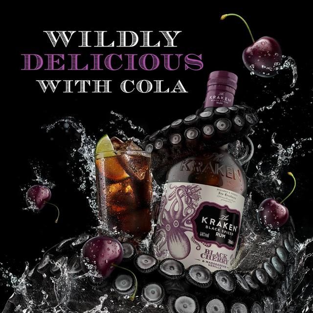 Kraken Black Cherry &amp; Madagascan Vanilje Svart Krydret Rum 70cl