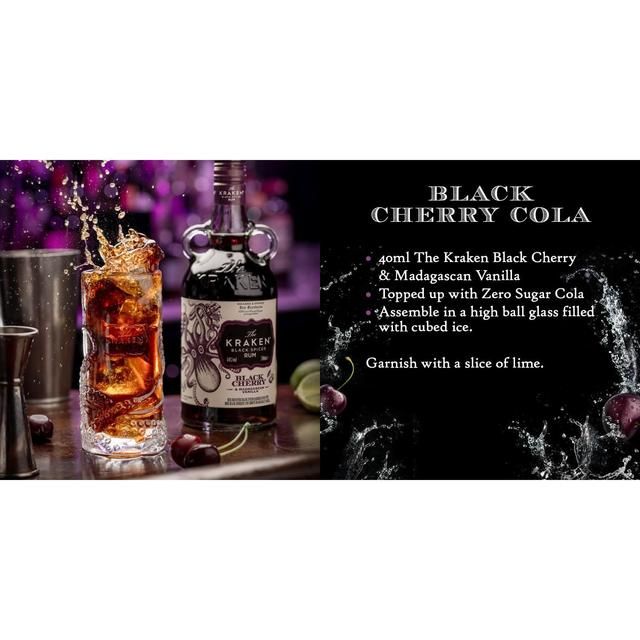 Kraken Black Cherry &amp; Madagascan Vanilje Svart Krydret Rum 70cl