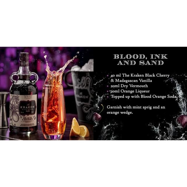 Kraken Black Cherry &amp; Madagascan Vanilje Svart Krydret Rum 70cl