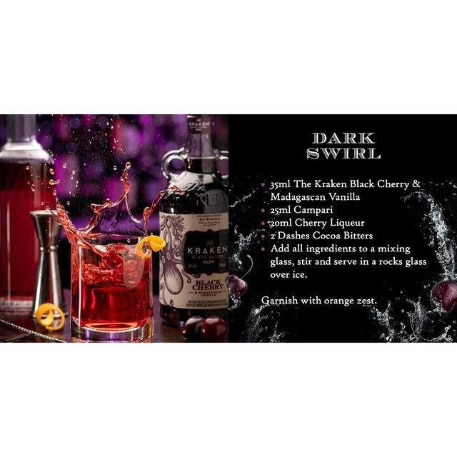 Kraken Black Cherry &amp; Madagascan Vanilje Svart Krydret Rum 70cl