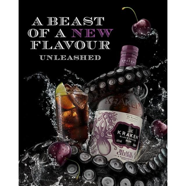 Kraken Black Cherry &amp; Madagascan Vanilje Svart Krydret Rum 70cl