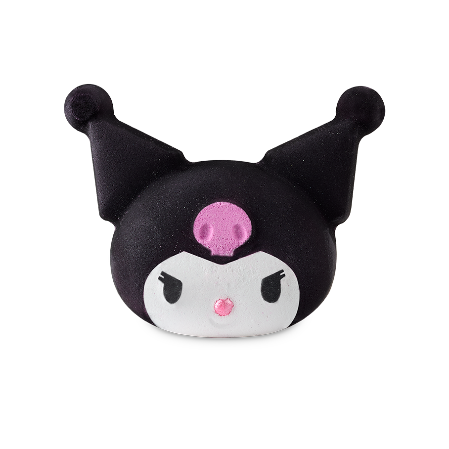 Lush Kuromi bath bomb with rainbow black lustre, UK version