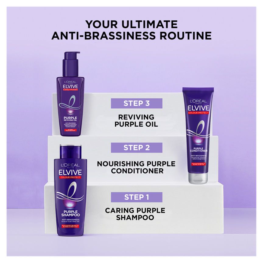 L'Oreal Elvive Colour Protect Purple Anti-Brassiness Hair Oil for Brunette