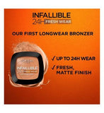 L'Oreal Paris Infallible 24H Longwear myk matt bronzer