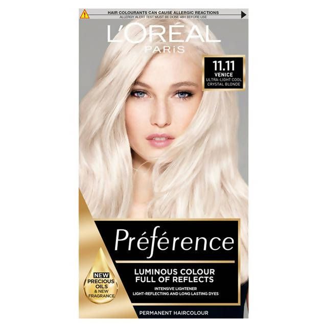 L'Oreal Paris Preference tartós hajfesték Velence ultrakönnyű hideg kristályszőke 11.11