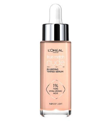 L'Oreal Paris True Match Nude Plumping Tinted Skin Serum, 1% Hyaluronic Acid shade 1-2