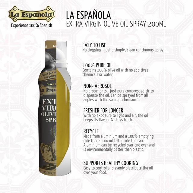 La Espanola תרסיס שמן זית כתית מעולה 200 מ"ל