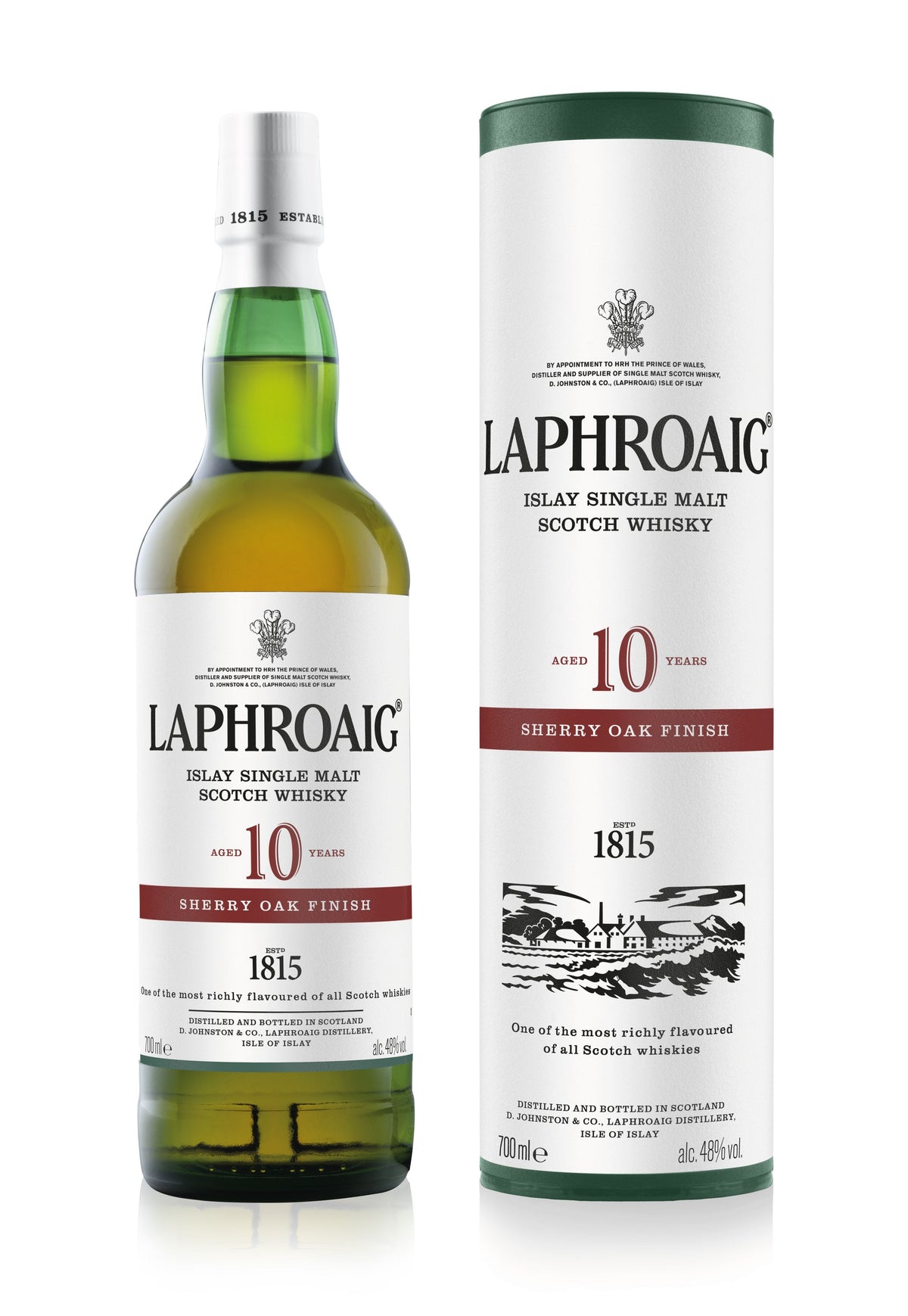 Laphroaig single malt Scotch whisky 10 Year Old Sherry Oak 70cl, UK version