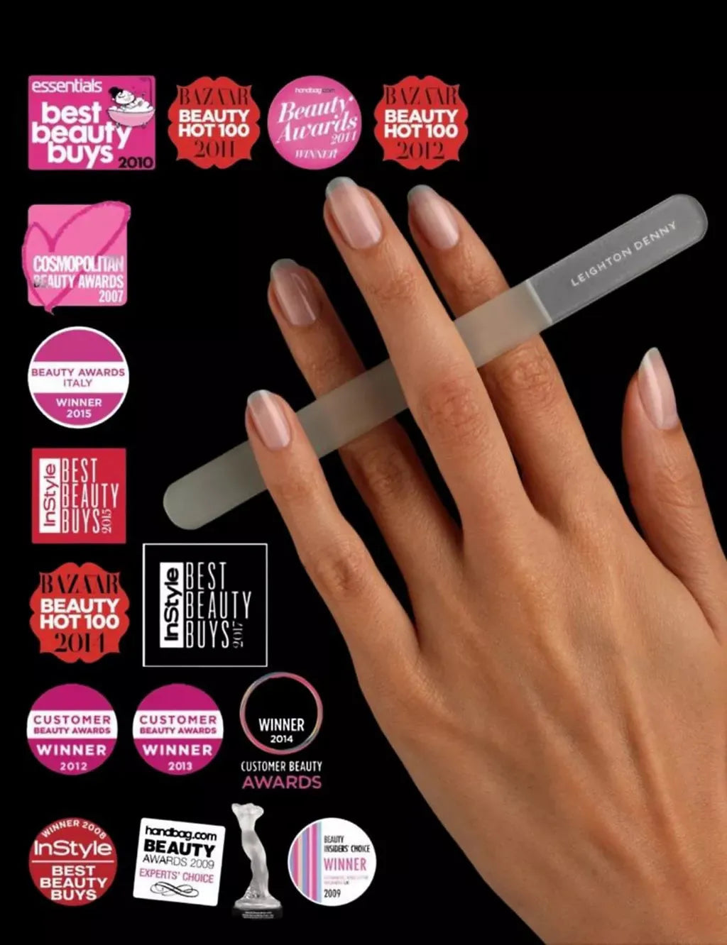 Large Crystal Nail File (195mm) &amp;amp; Case