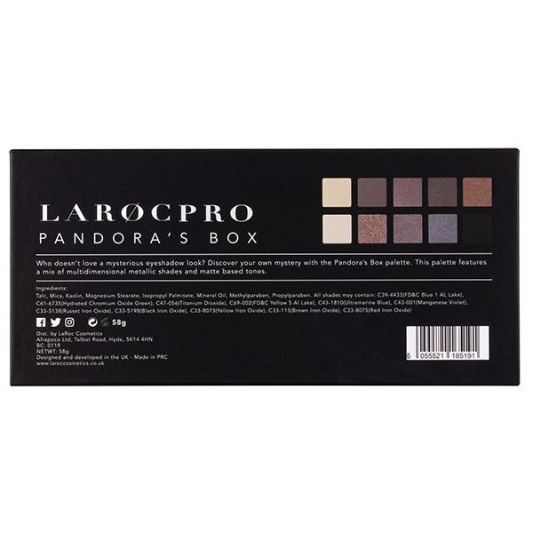LaRoc Pro Pandora's Box - Metallisk øyenskyggepalett
