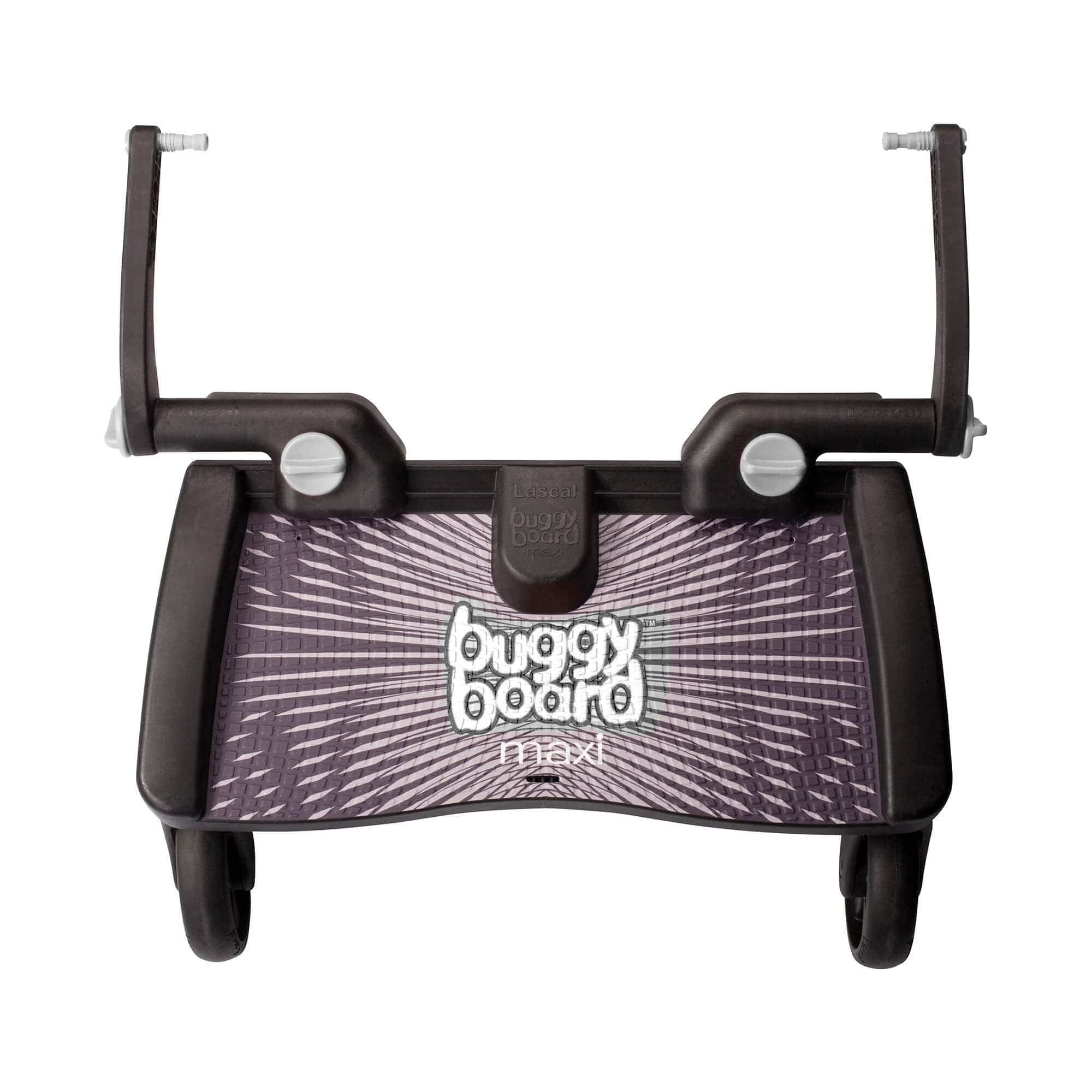 Lascal BuggyBoard Maxi pushchair board in black with grey fittings, UK version