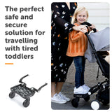 Lascal BuggyBoard Mini grey camo pushchair attachment (British brand)