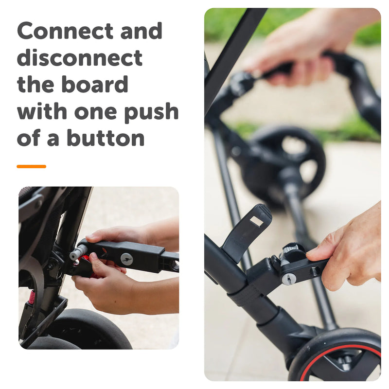 Lascal BuggyBoard Mini grey camo pushchair attachment (British brand)