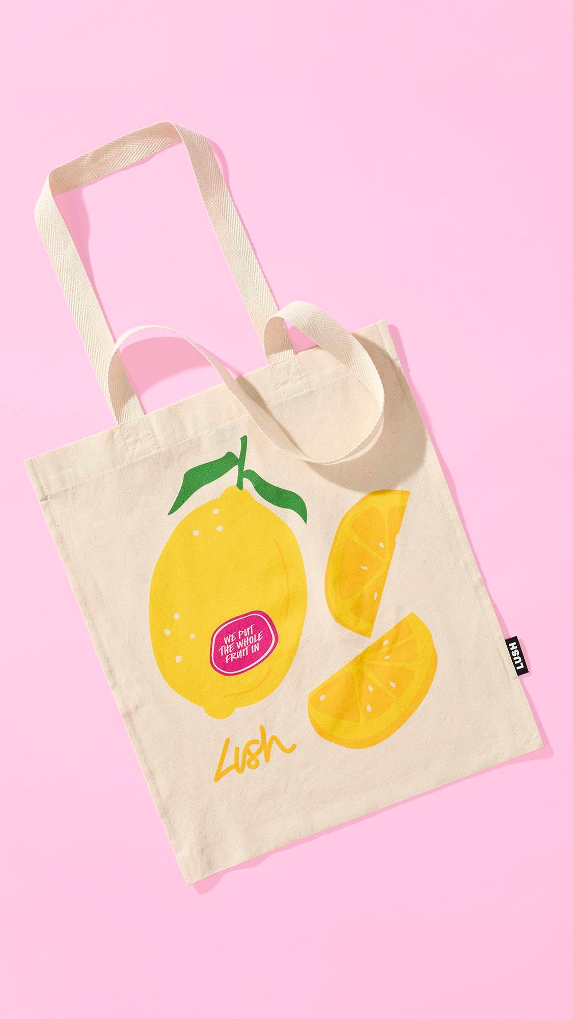 Lush lemon tote bag 40cm x 35.5cm - British product