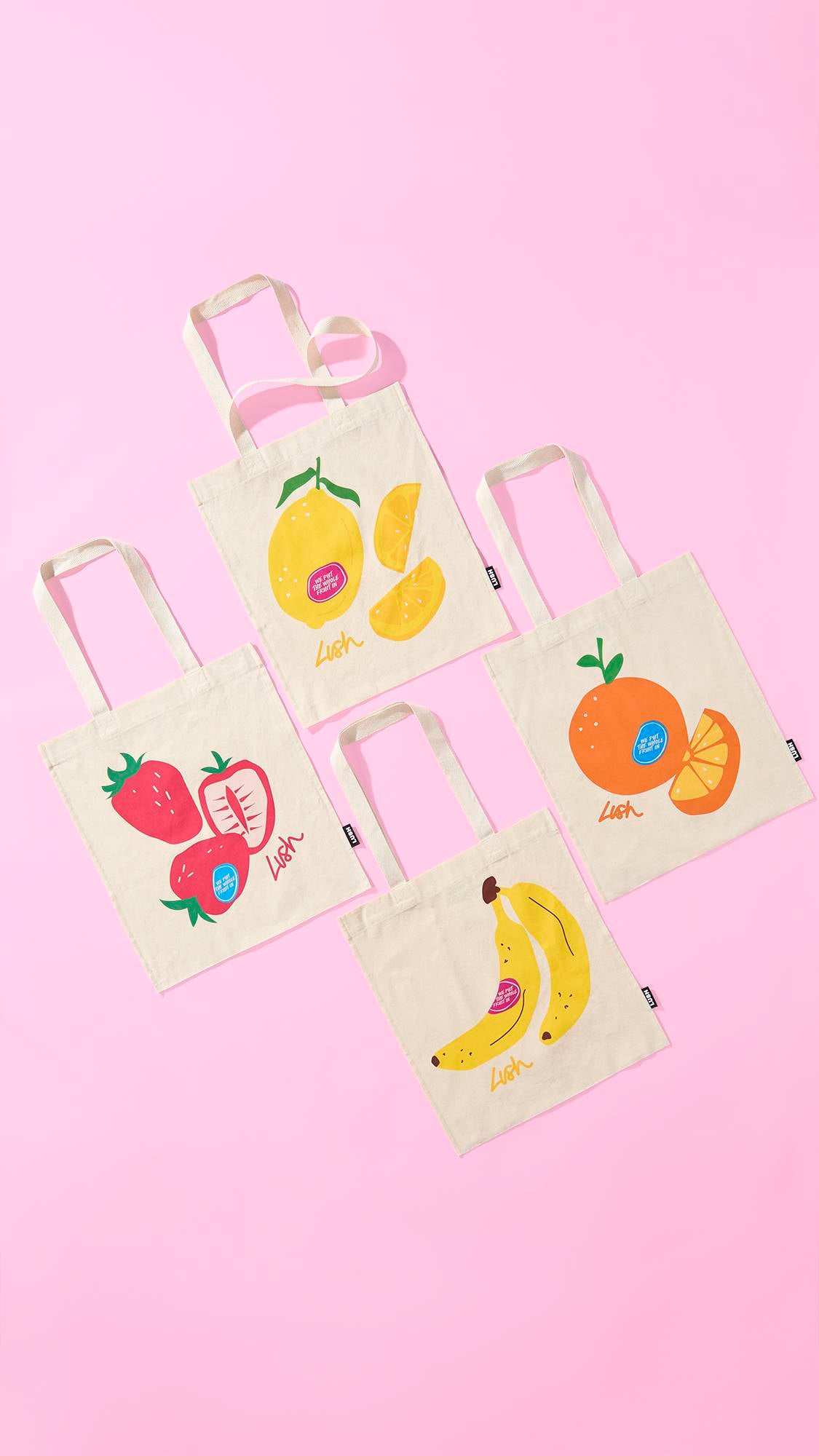 Lush lemon tote bag 40cm x 35.5cm - British product