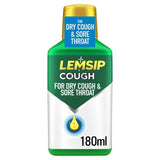 Lemsip Cough Liquid Dry Cough &amp;amp; Sore Throat Relief  180ml