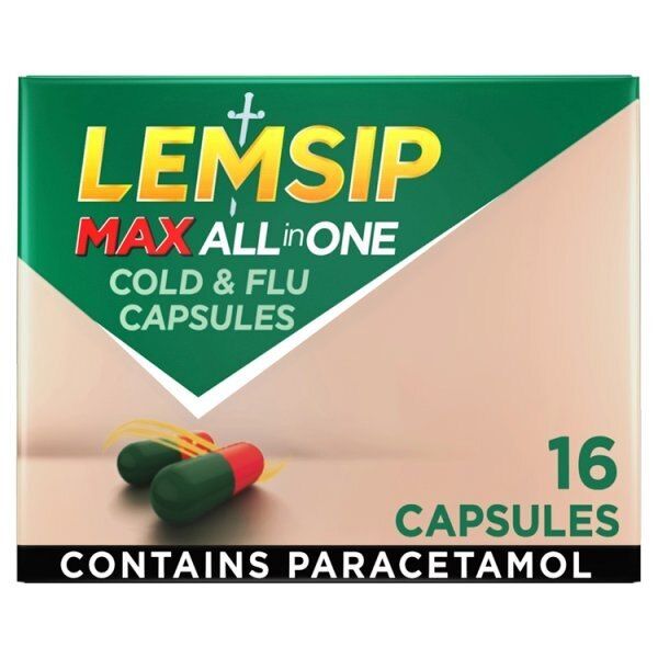 Lemsip Max All in OneCapsules Megfázás Influenza torokfájás 16s