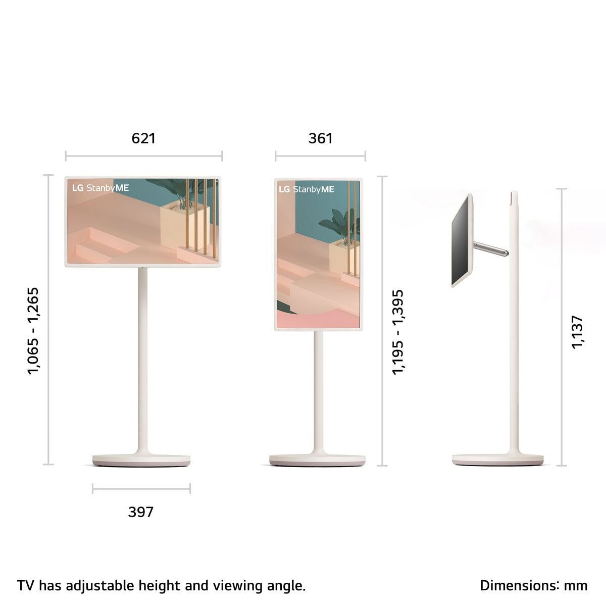 LG 27ART10AKPL.AEKW, StanbyME 27&amp;quot; Full HD LED Wireless Screen on Stand