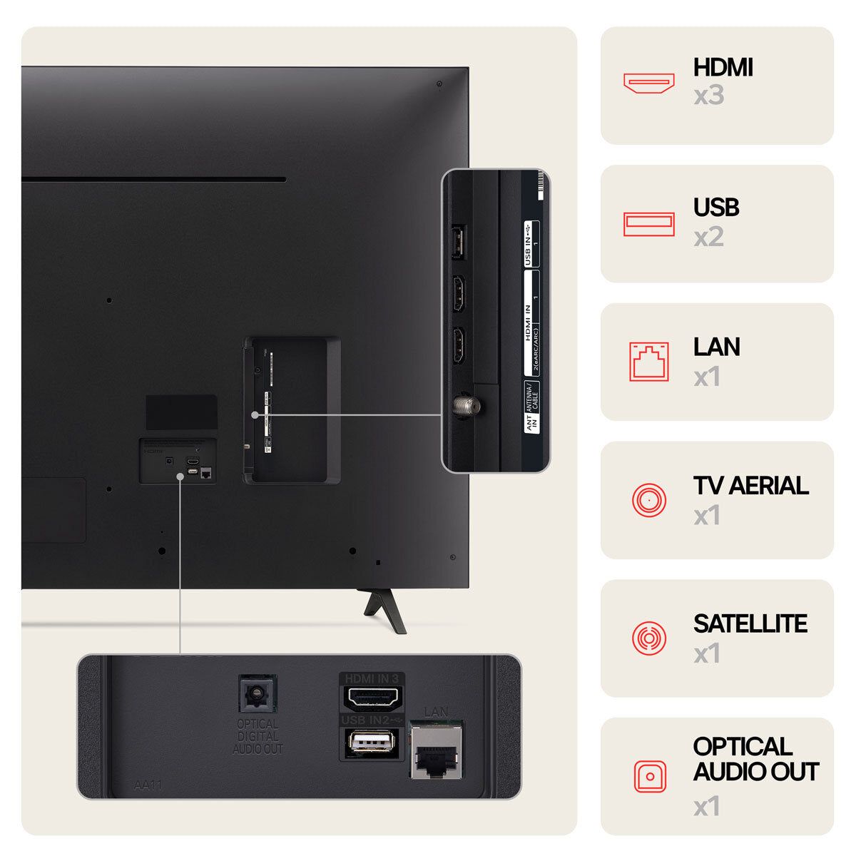 LG 55UT80006LA 55 Inch 4K Ultra HD Smart TV