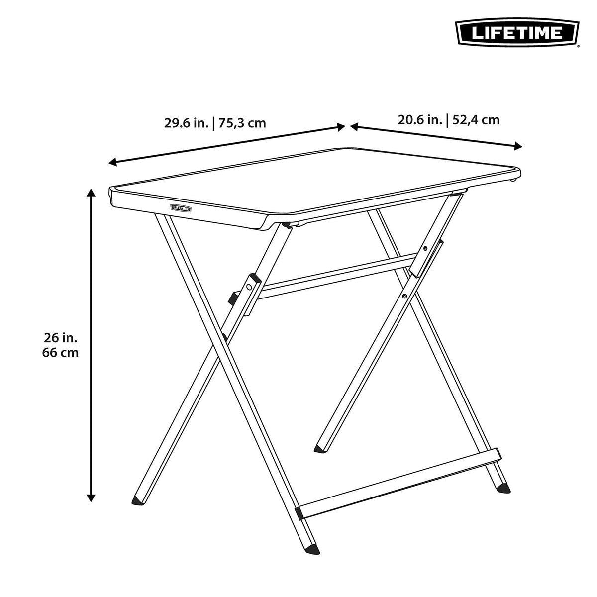 Lifetime 30&amp;quot; (2.5ft) Black Personal Commercial Table