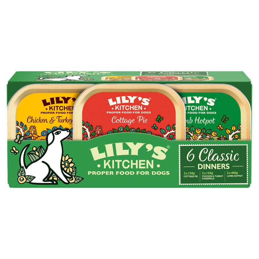 Lily's Kitchen Classic Dinners Multipack Våthundemat for voksne 6 x