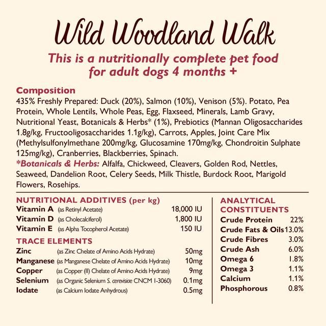 Lily's Kitchen Dog Duck Salmon &amp;amp; Venison Wild Woodland Walk Adult Dry Food   7kg