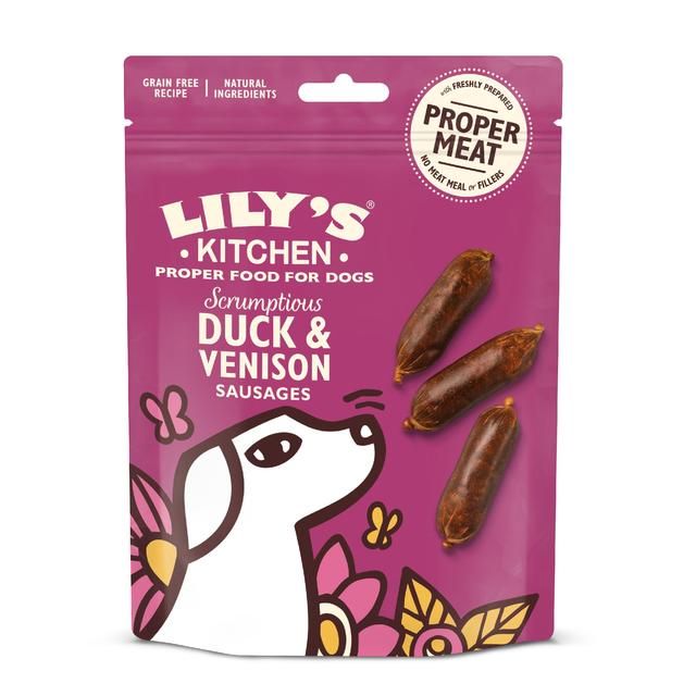 Lily's Kitchen Scrumptious Duck &amp;amp; Venison Sausages for Dogs   70g