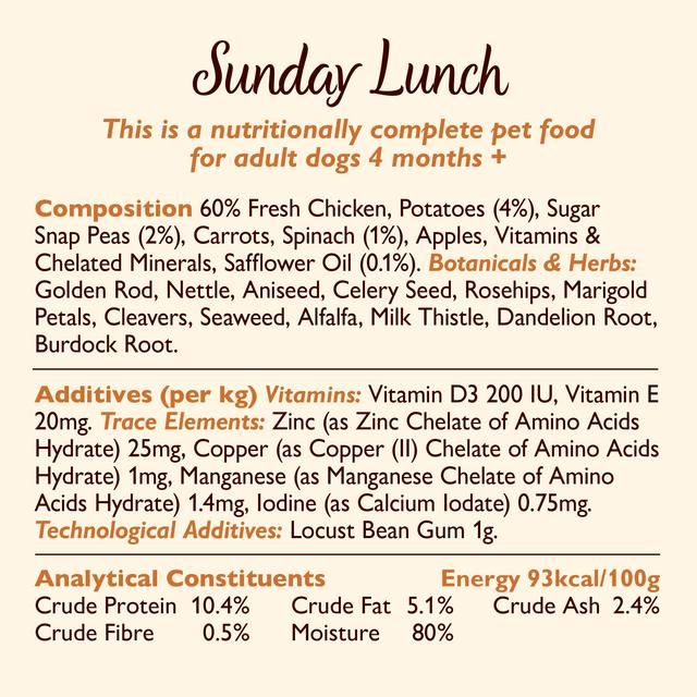 Lily's Kitchen Sunday Lunch for Dogs   400g