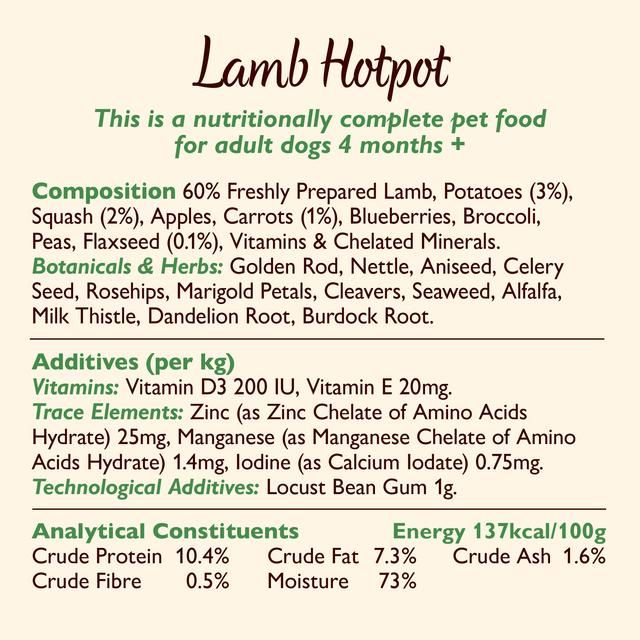 Lilys Kitchen Lamb Hotpot For Dogs   400g