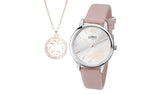 Limit Ladies Faux Leather Gift Set with Bee Pendant Watch