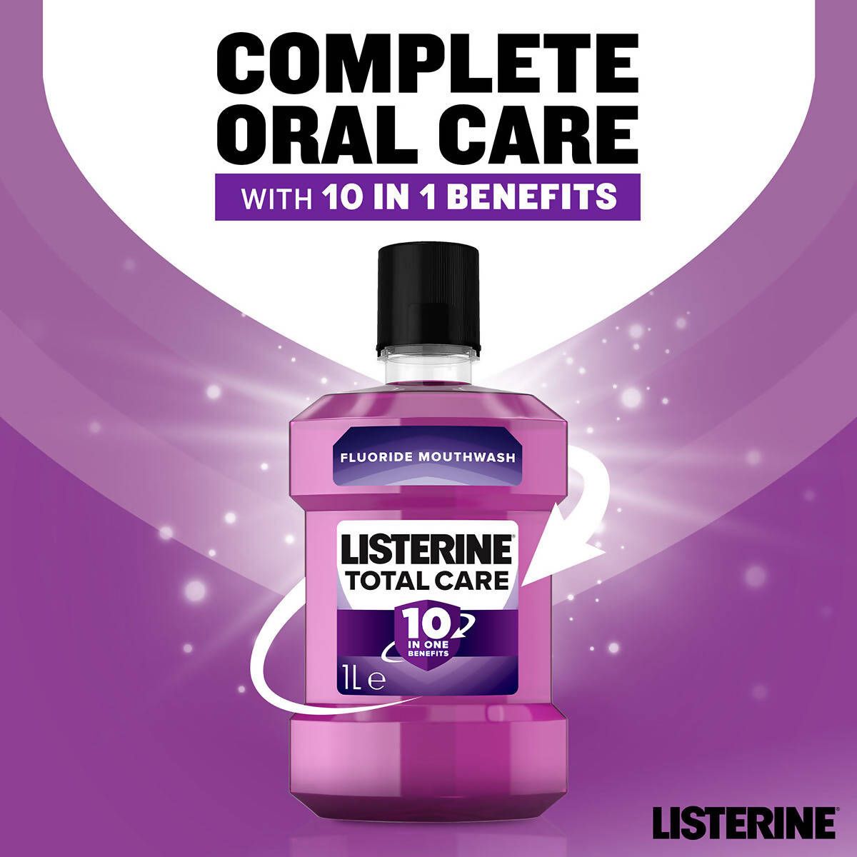 Listerine Total Care 10-in-1 Mouthwash, 2 x 1L