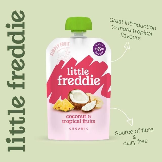 Little Freddie Coconut &amp;amp; Tropical Fruits Organic Pouch 6 mths+   100g