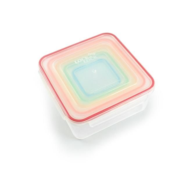 Lock &amp;amp; Lock Square Food Container Set   5 per pack