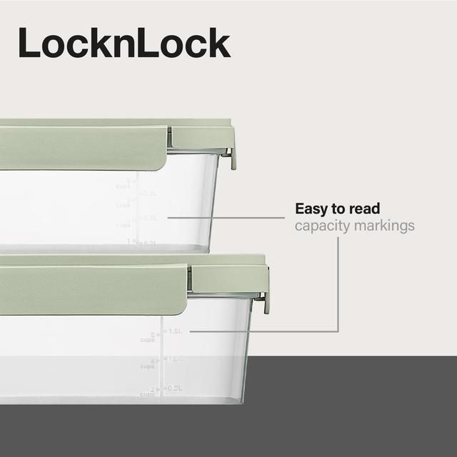 LocknLock NestnLock Green Container Set 5pce