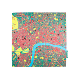 Lush London Splash Map gift wrap 70x70cm - British product