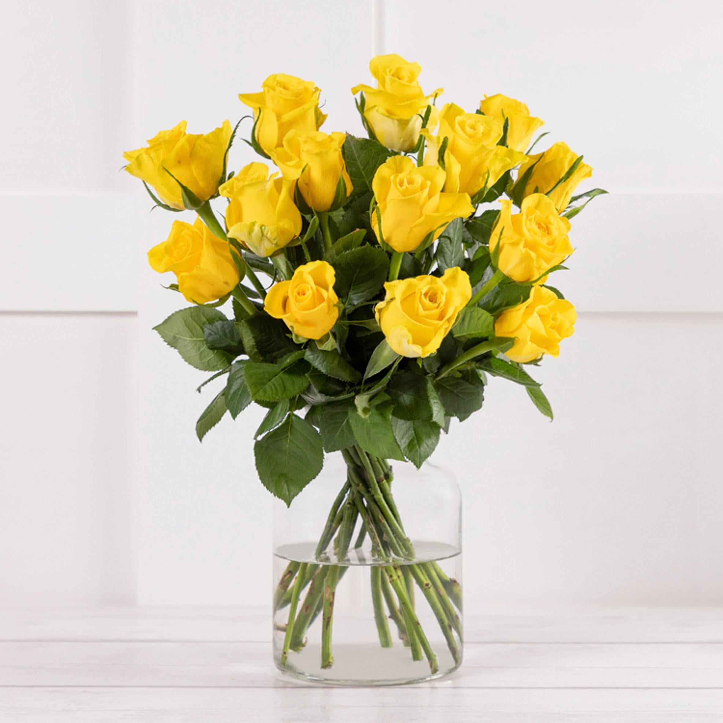 Long Stem Yellow White Roses