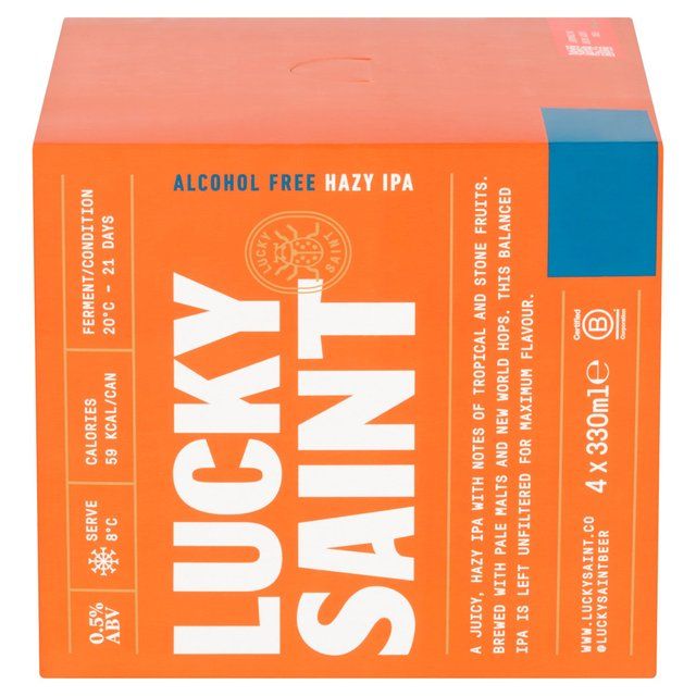 Lucky Saint Alcohol Free Hazy IPA   4 x 330ml