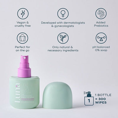 Holland & Barrett Luna Daily The Everywhere Spray-to-Wipe Fragrance Free 100ml- Buy online at McGrocer