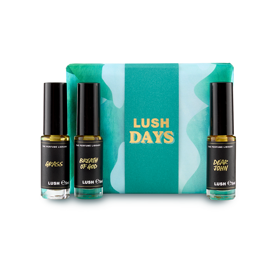 Lush perfume discovery gift box with three 5ml fragrances (British brand)