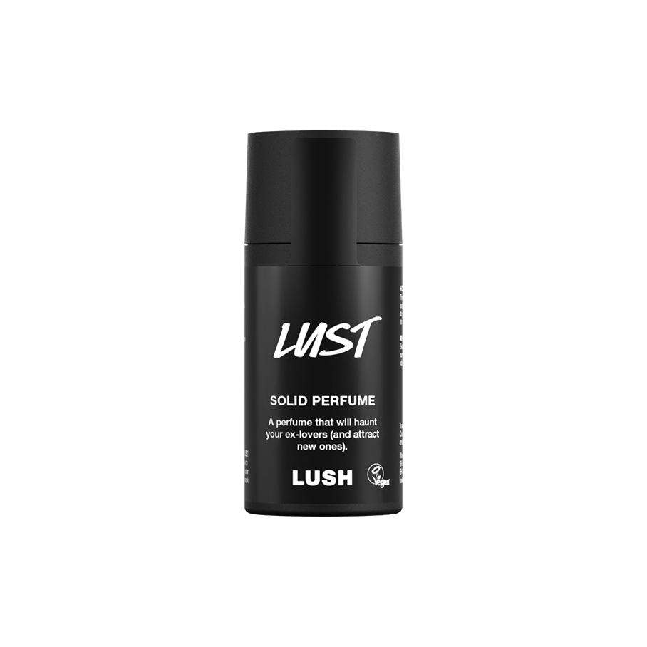 Lust solid perfume with jasmine ylang ylang and sandalwood (British brand)