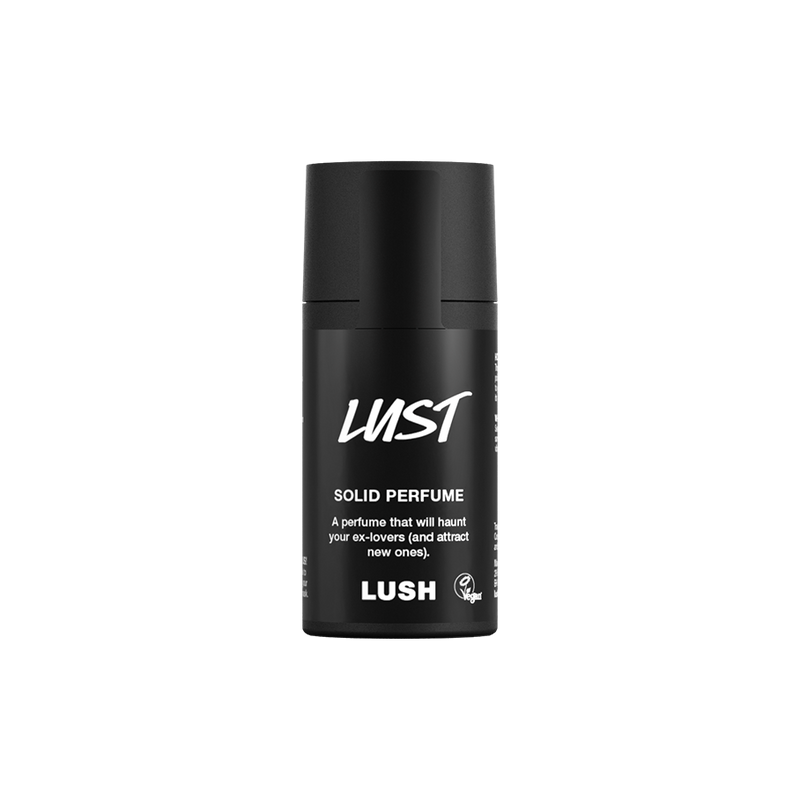 Lust solid perfume with jasmine ylang ylang and sandalwood (British brand)