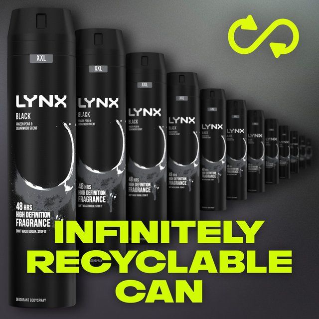 Lynx Black דאודורנט ספריי גוף 250 מ"ל