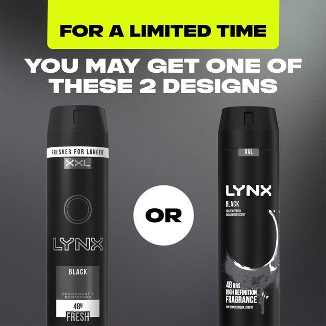 Lynx Black דאודורנט ספריי גוף 250 מ"ל