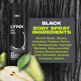 Lynx Black דאודורנט ספריי גוף 250 מ"ל